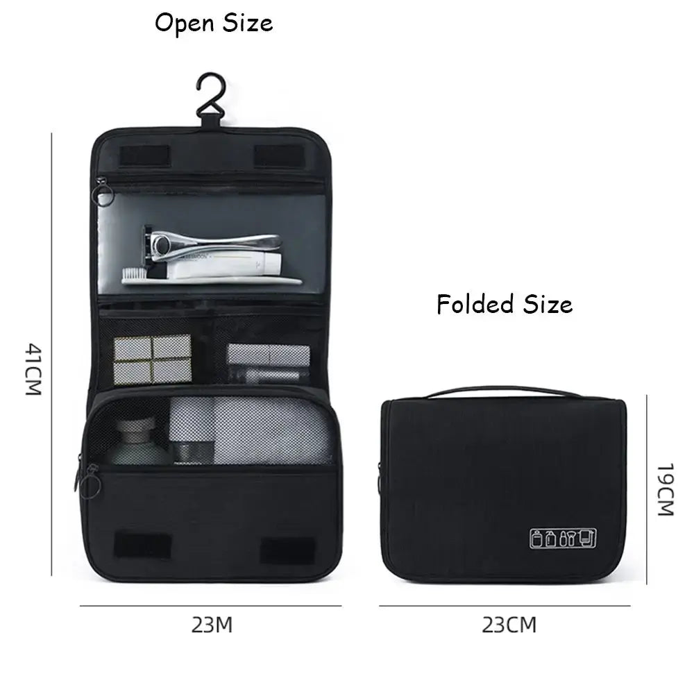 CompactWash Toiletry Bag – Foldable, Water-Resistant, Hanging