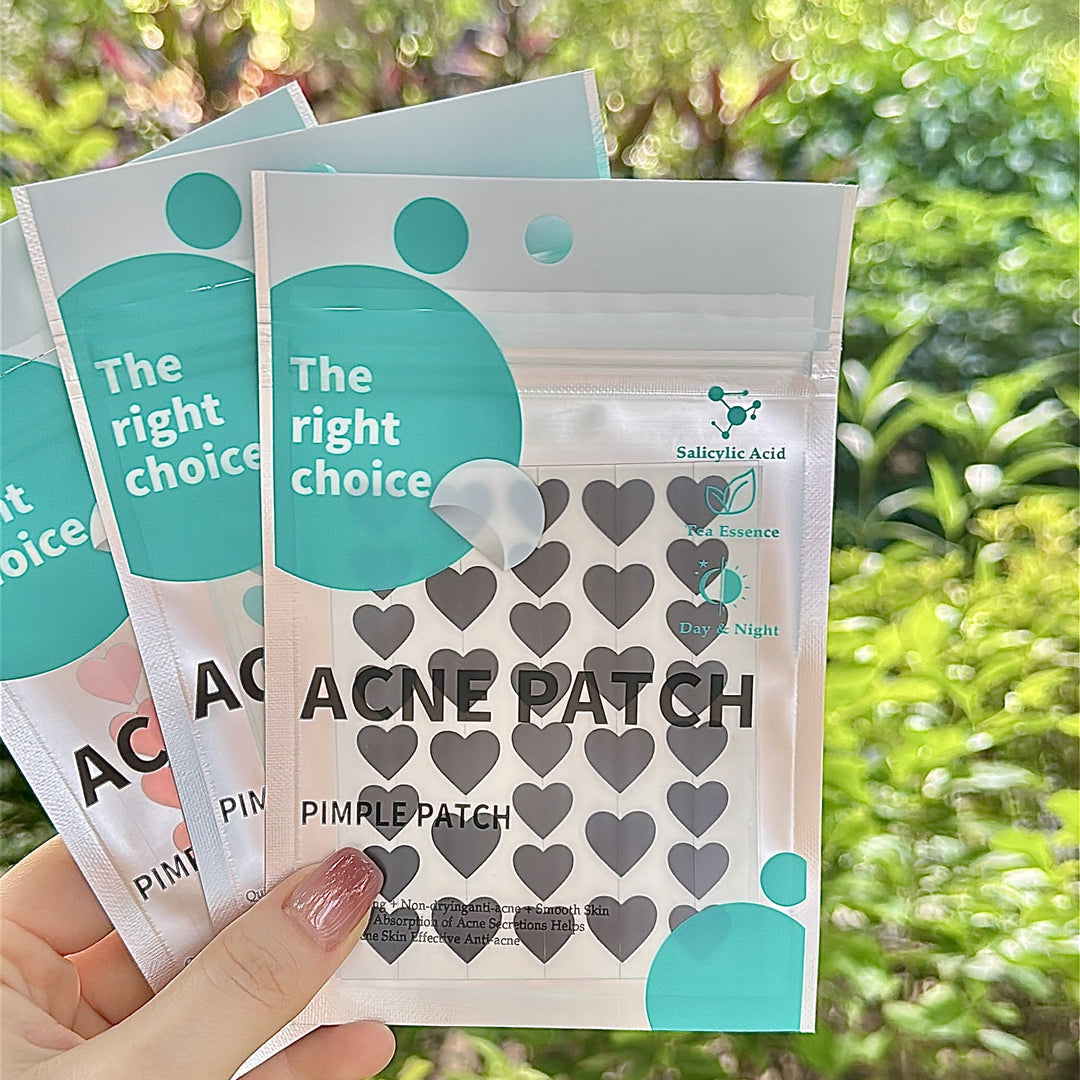 Heart-Shaped Acne Patches – Hydrocolloid Pimple Patch for Day & Night Use (36 Pieces)