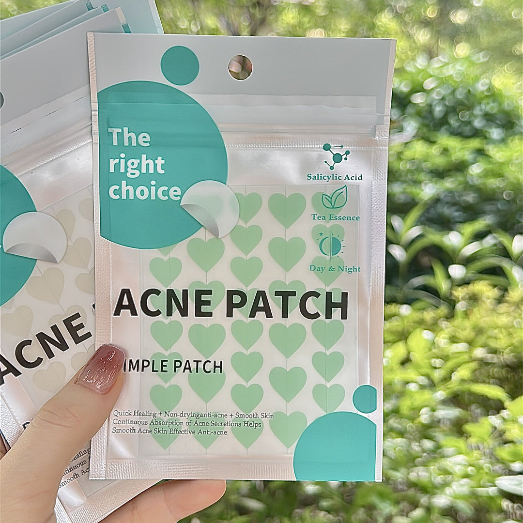 Heart-Shaped Acne Patches – Hydrocolloid Pimple Patch for Day & Night Use (36 Pieces)