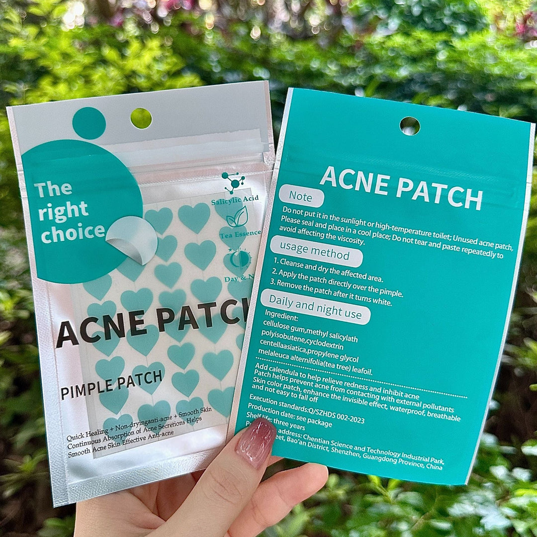 Heart-Shaped Acne Patches – Hydrocolloid Pimple Patch for Day & Night Use (36 Pieces)