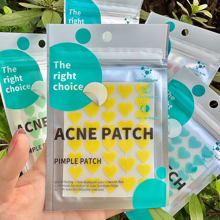 Heart-Shaped Acne Patches – Hydrocolloid Pimple Patch for Day & Night Use (36 Pieces)