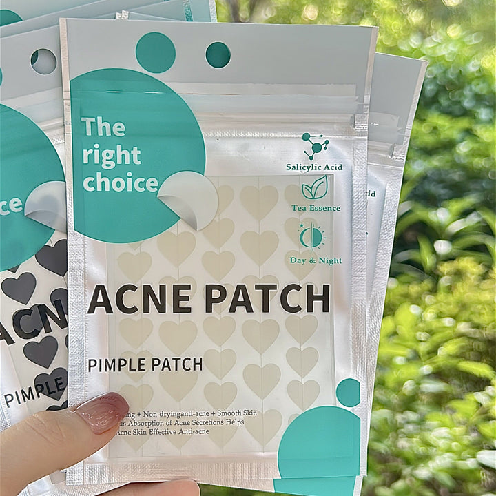 Heart-Shaped Acne Patches – Hydrocolloid Pimple Patch for Day & Night Use (36 Pieces)