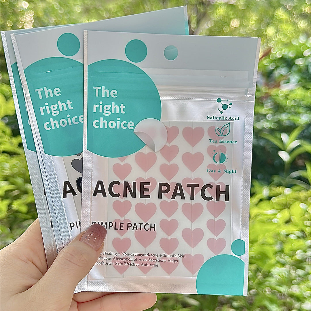 Heart-Shaped Acne Patches – Hydrocolloid Pimple Patch for Day & Night Use (36 Pieces)