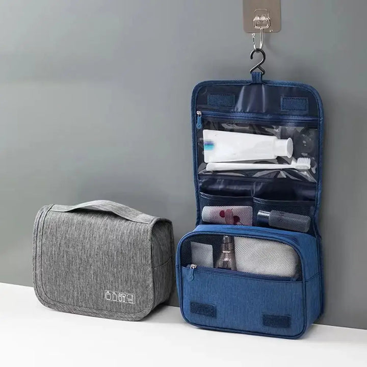 CompactWash Toiletry Bag – Foldable, Water-Resistant, Hanging
