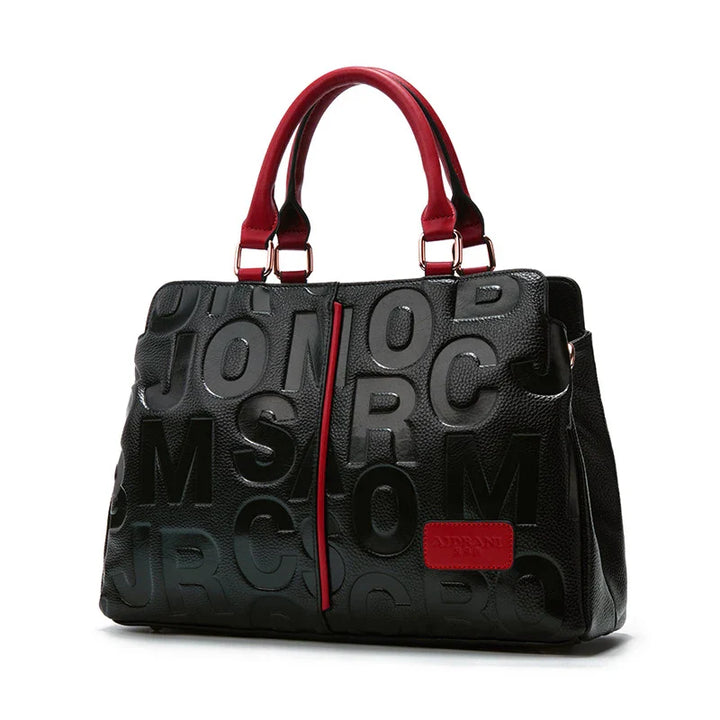 Luxury Black Leather Handbag – Elegant & Spacious Everyday Bag