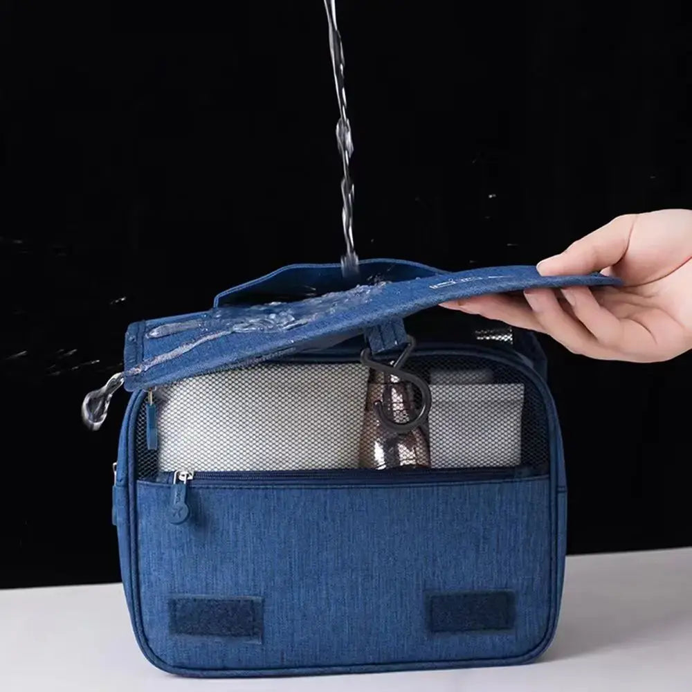 CompactWash Toiletry Bag – Foldable, Water-Resistant, Hanging