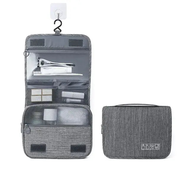CompactWash Toiletry Bag – Foldable, Water-Resistant, Hanging