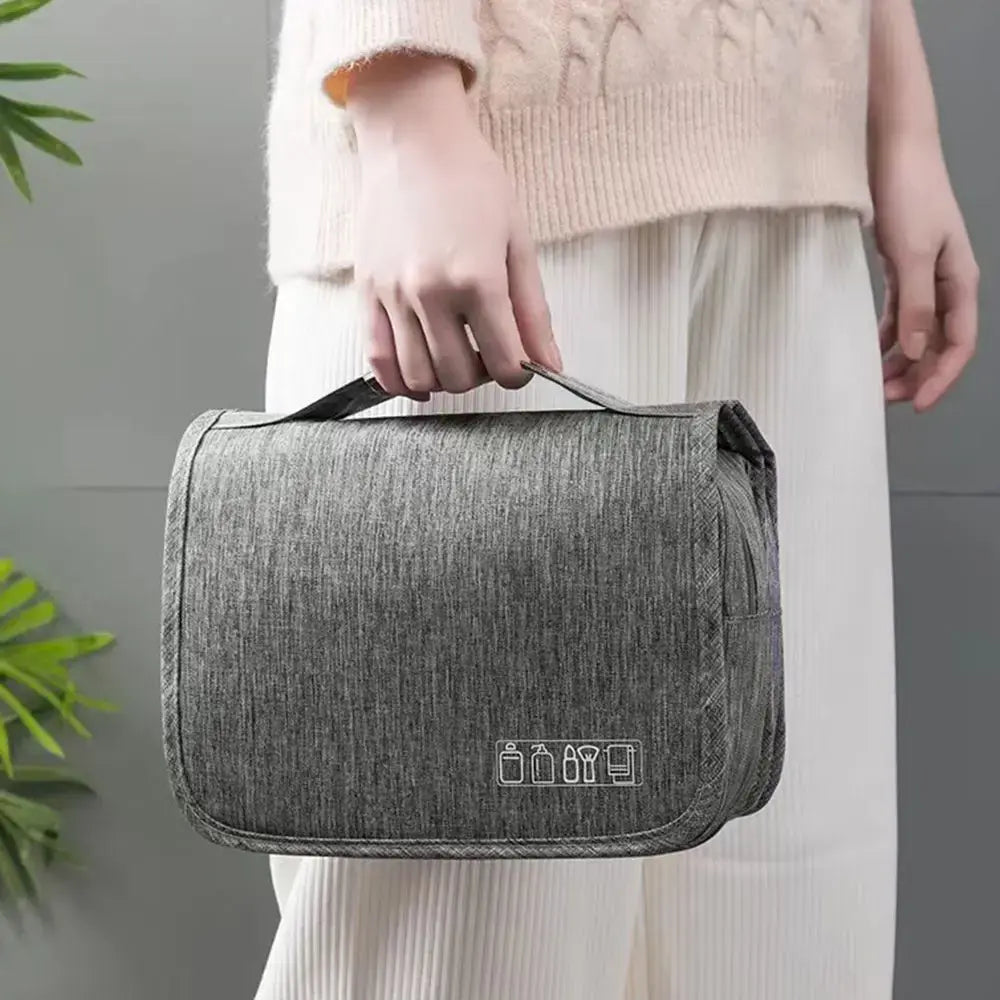 CompactWash Toiletry Bag – Foldable, Water-Resistant, Hanging